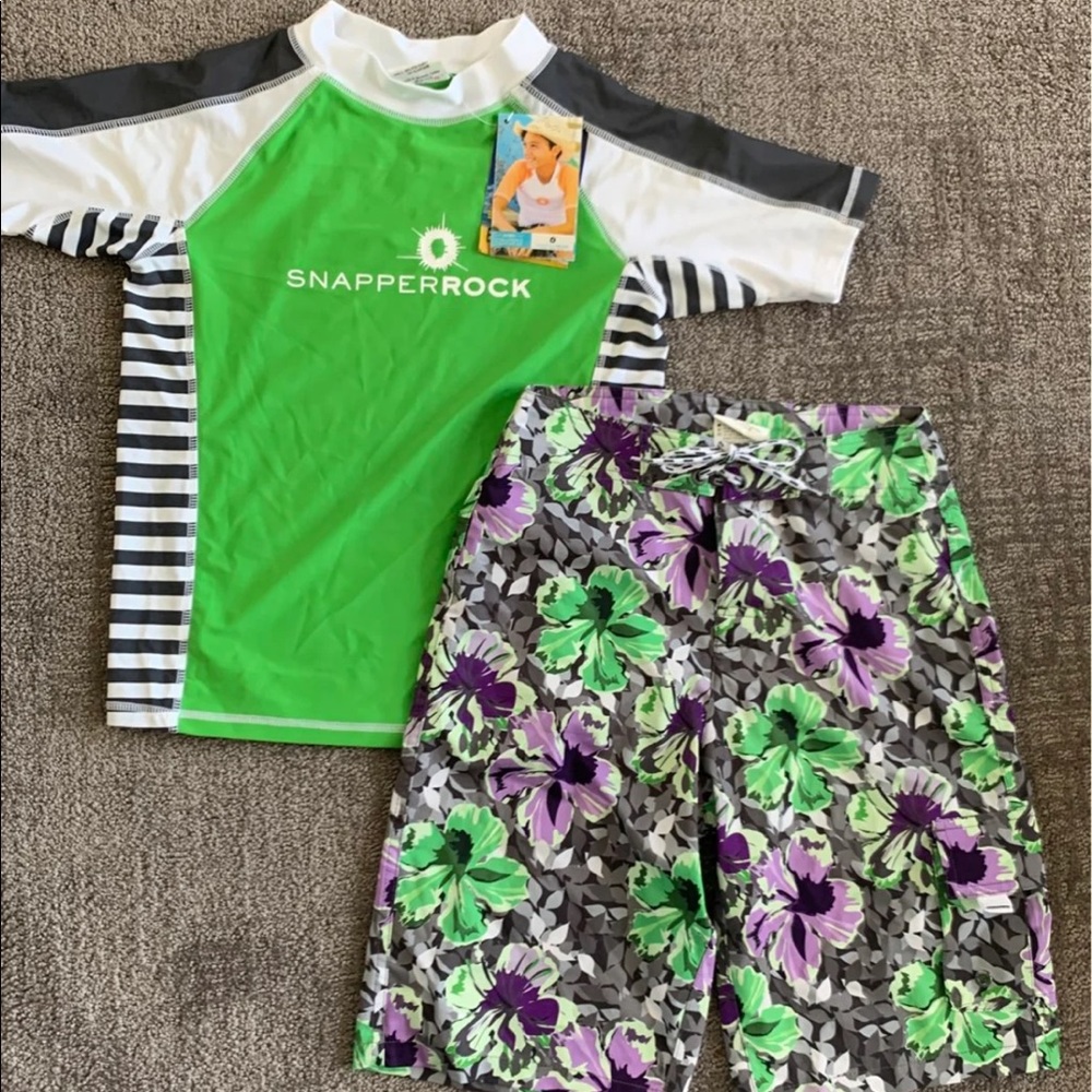 Snapperrock Swim Trunks Rash Guard 10